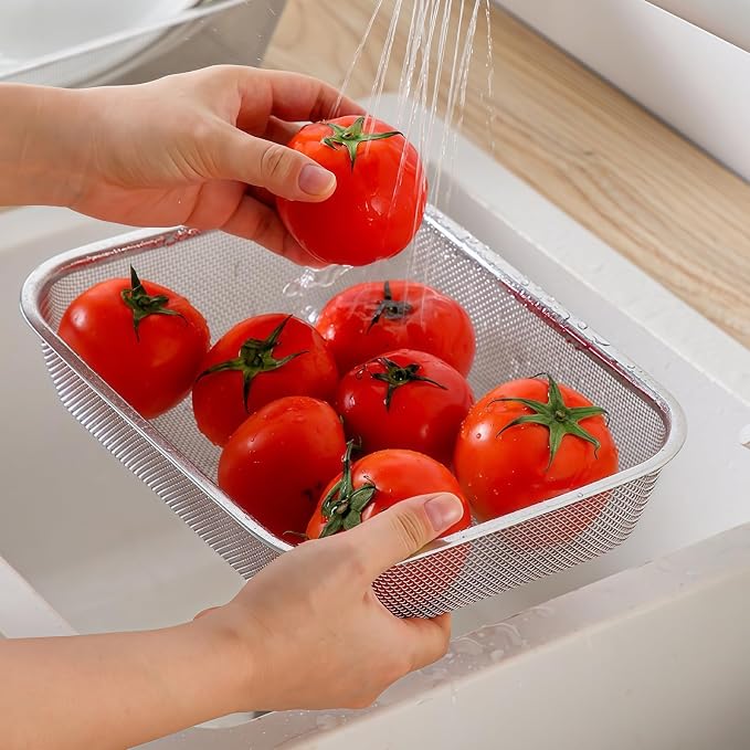 18/8 Stainless Steel Fine Mesh Strainer Basket - Image 4