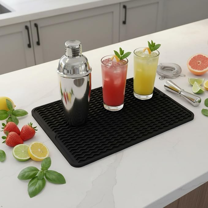 Silicone Drying Mat 16 × 12 – Black Non-Slip Sink Mat - Image 8