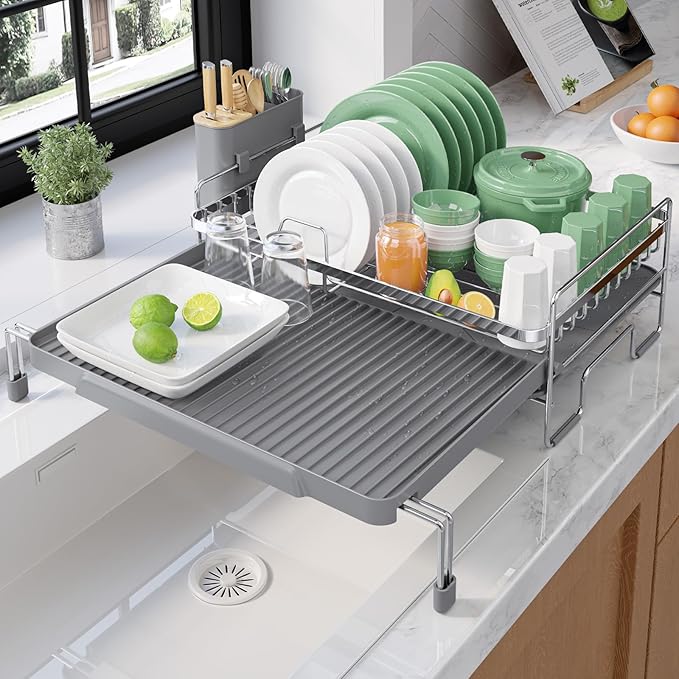 Kitsure Extendable Dish Drying Rack by Kitsure
