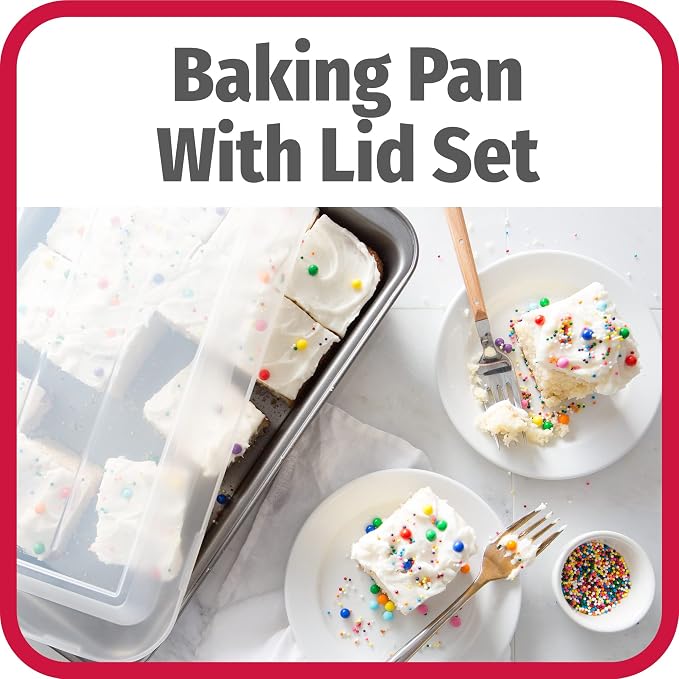 GoodCook Set of 2 Nonstick Steel 13" x 9" Cake Baking Pans - Image 2