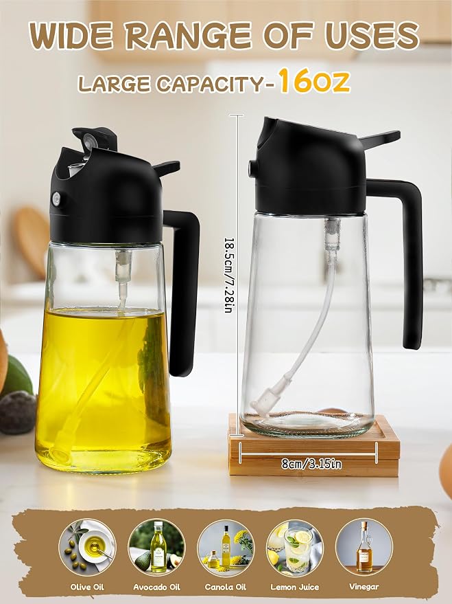 Kitchen Gadgets Oil Sprayer for Cooking 2pcs, Oil Dispenser for Kitchen - Image 5