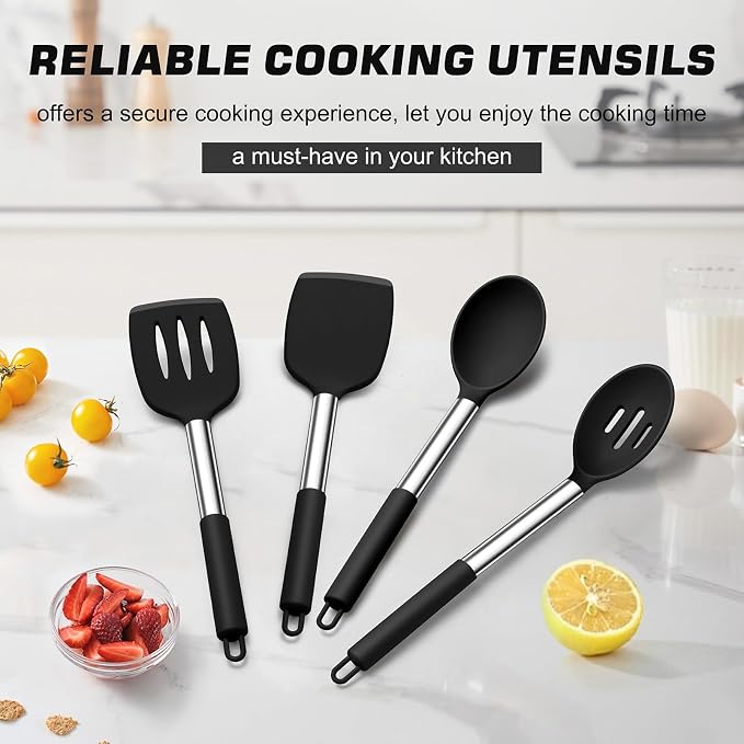 TeamFar Kitchen Utensils, for Frying Mixing Draining Turning, Healthy & - Image 7
