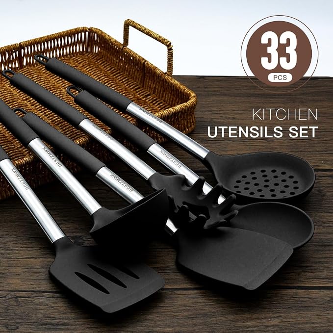Kitchen Utensils Set-Silicone Cooking Utensils-32 pcs Non-Stick Silicone - Image 4