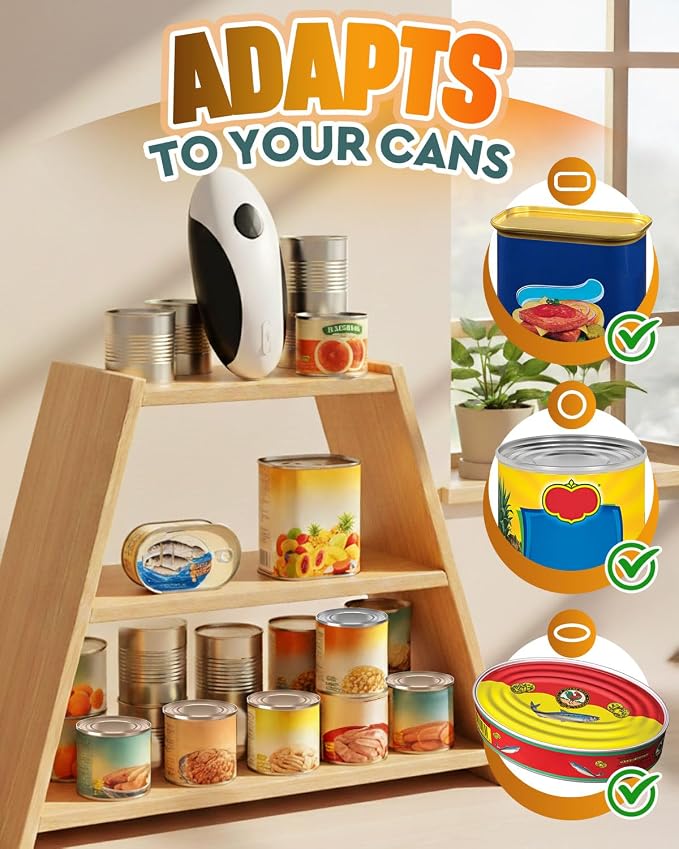 Zoomsnail Electric Can Opener, Automatic Rechargeable Can Openers - Image 6