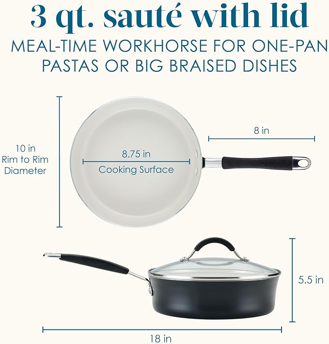 Rachael Ray Cucina Ceramic Nonstick Saute Pan - Image 2