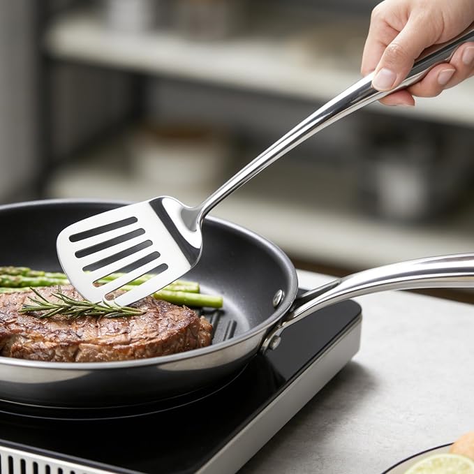 304 Stainless Steel Cooking Utensils Set, Mirror Polished Kitchen Gadget - Image 4