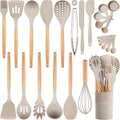 26 Pcs Silicone Cooking Utensils Set by NCUE