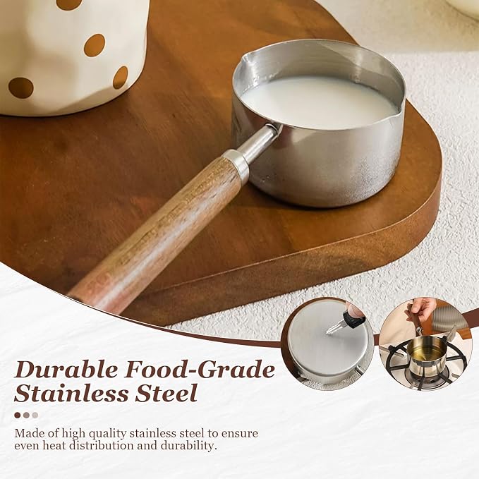 Mini Sauce Pan 250ml, Stainless Steel Butter Warmer - Image 5