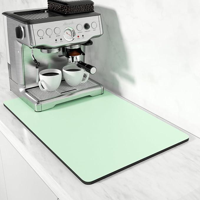 Rnivvi Coffee Mat, Hide Stain Rubber Backed Absorbent Dish Drying Pad by Rnivvi