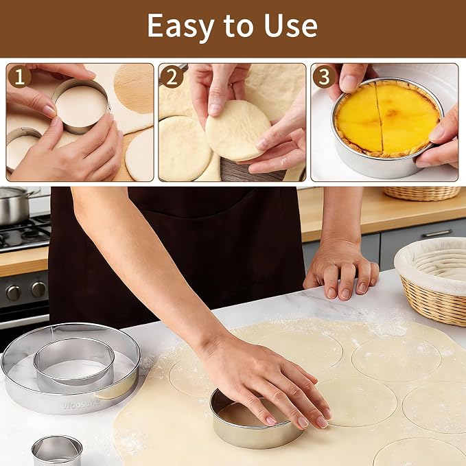 9Pcs Round Cookie Cutter Set - Image 4
