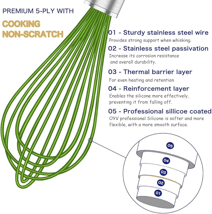 OYV Silicone Whisk, Professional Whisks - Image 3