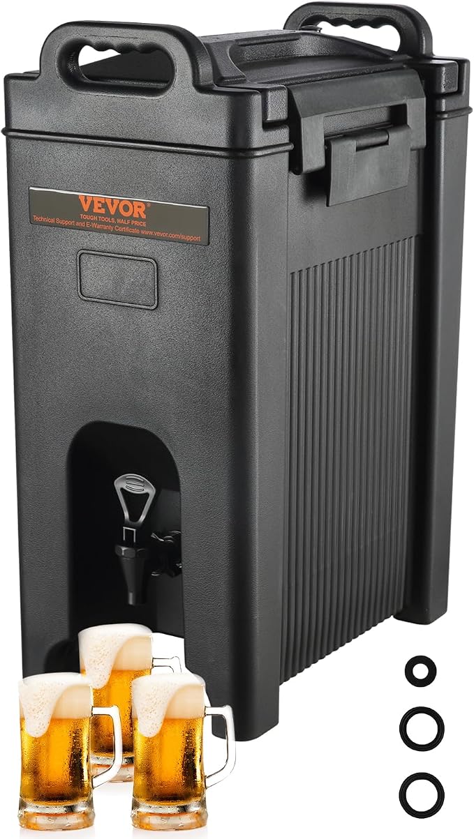 VEVOR Insulated Beverage Dispenser, 5 Gallon, Food-grade LDPE Hot and Cold by VEVOR