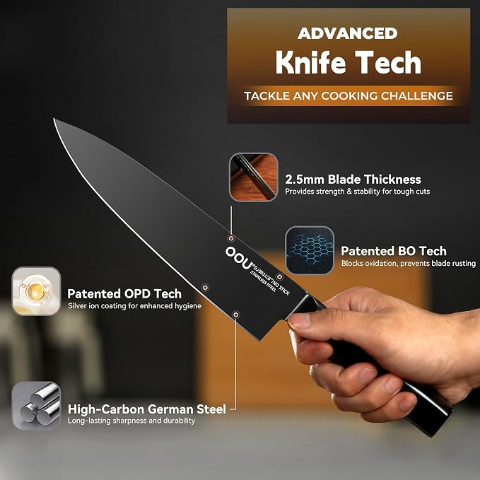 OOU Kitchen Knife Block Set - Image 2