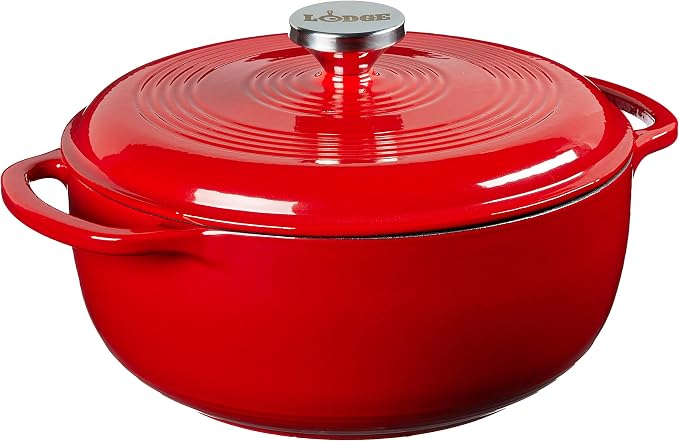 Lodge 4.5 Quart Enameled Cast Iron Dutch Oven by Lodge