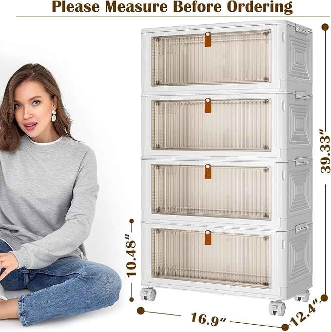 YFXCVSL 4 Tier Plastic Storage Bins - Image 4