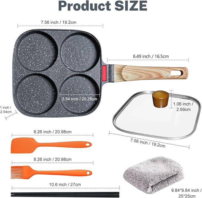 4‑Cup Nonstick Egg Pan Set - Image 2