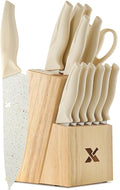 XANAPON Knife Set, Dishwasher Safe Kitchen Knife Set, CreamWhite Ergonomic by Xanapon