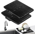 Silicone Dish Drying Mat for Kitchen Counter, Dish Drying Pad, Non-Slip Drain by COPLIB