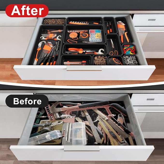 Takytao【48Pcs】【5 Size】Tool Box Organizer, Drawer Tool Organizer Tray Divider Set - Image 2