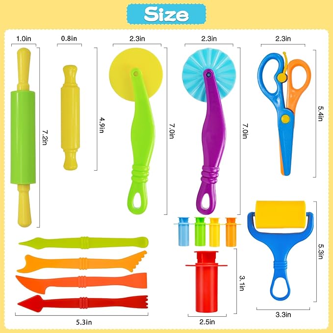 LCY WEDSHI Dough Tool Set, Dough Accessories Includes Cutters Roller, Rolling - Image 2