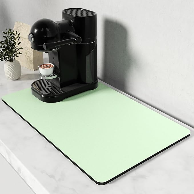 Rnivvi Coffee Mat, Hide Stain Rubber Backed Absorbent Dish Drying Pad by Rnivvi
