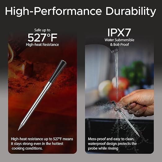750ft Wireless Meat Thermometer Long Range - Image 3