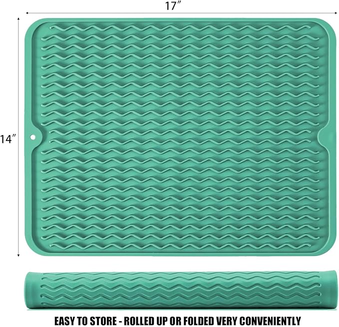 Large 17" x 14" Silicone Dish Drying Mat - Image 2