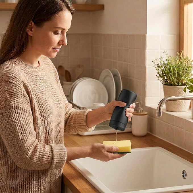 Dish Soap Dish Dispenser, 240ml Silicone Squeeze Washing Up Liquid and Hand - Image 7