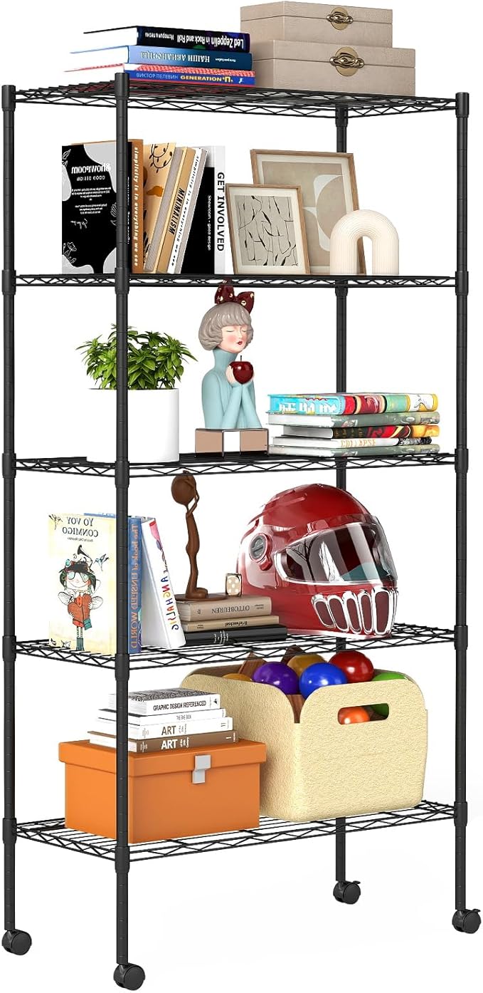 BestOffice | 5-Tier Wire Storage Shelves by BestOffice