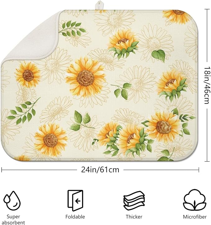 Dish Drying Mat Drainer Pads - Image 2