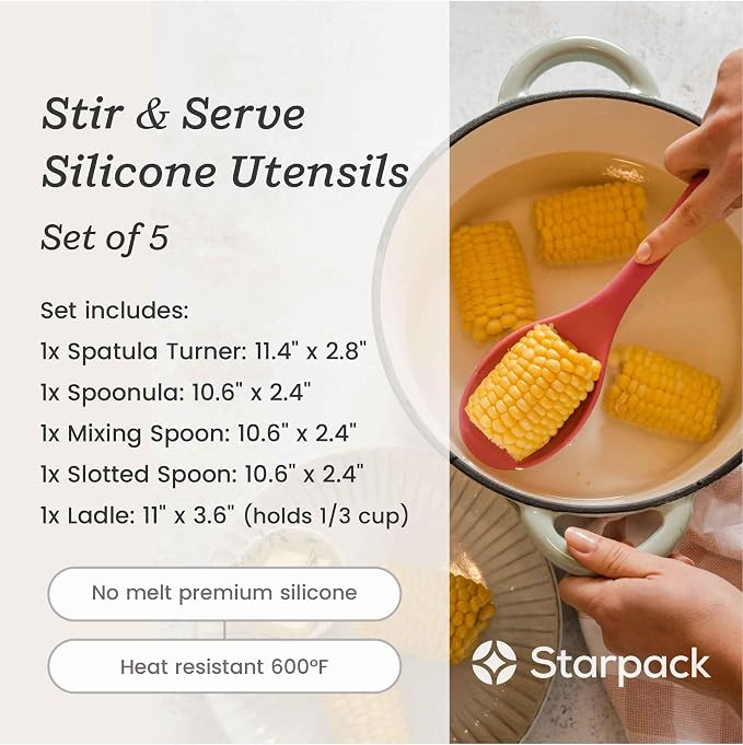 Starpack 'Stir & Serve' Silicone Cooking Utensils Set - Image 5