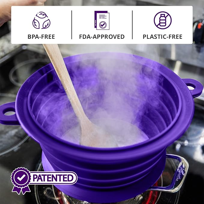 L.I.Q Silicone Splatter Guard – Fits 10 and 12 Inch Pots – Microwave Safe and - Image 7