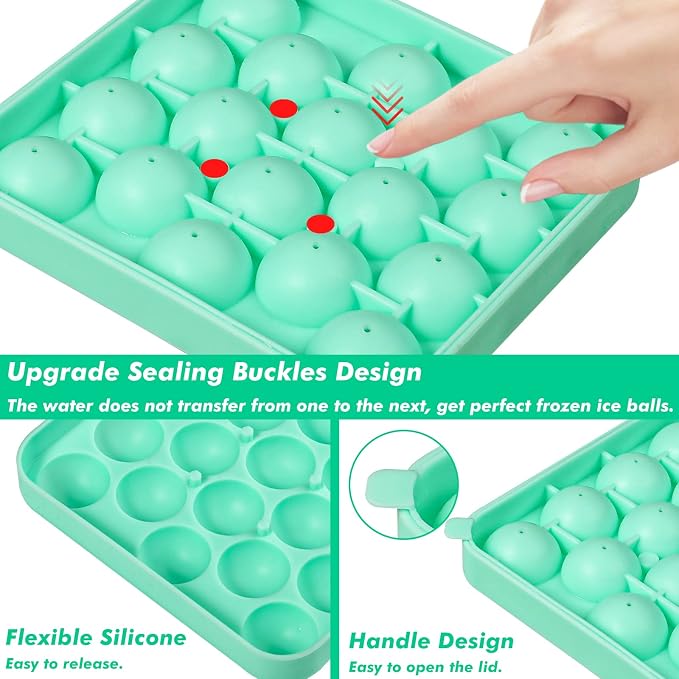 Webake 2 Pack Sphere Ice Cube Trays - Image 4