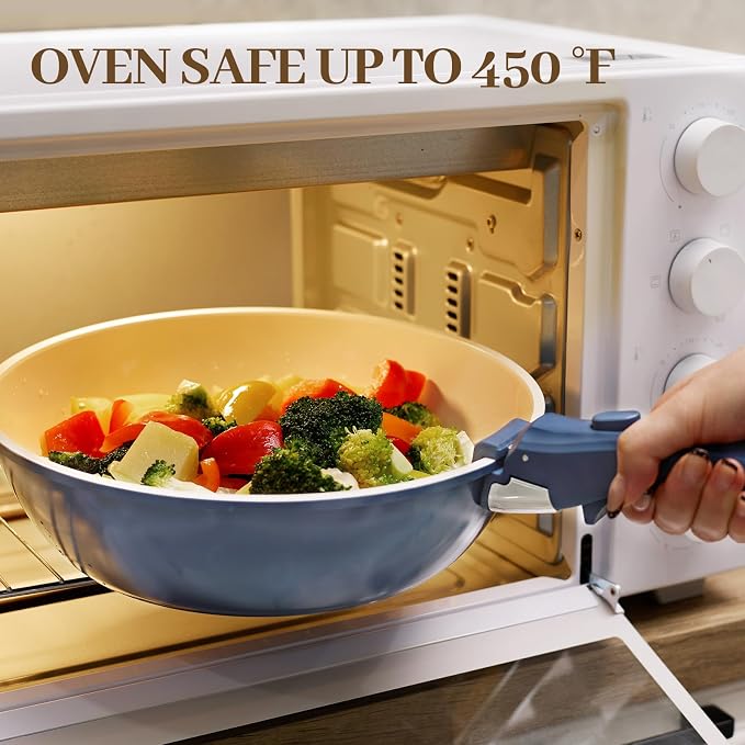 23Pcs Ceramic Cookware Set Non Stick Pots and Pans Set Non Toxic - Image 6