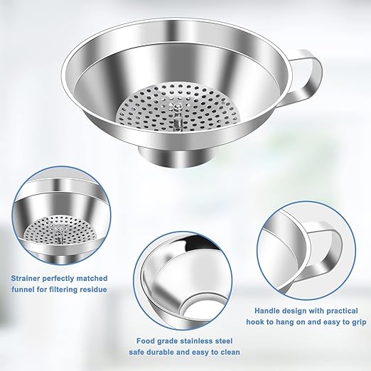 Stainless Steel Canning Funnel Set - Image 3