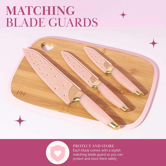 Paris Hilton Reversible Bamboo Cutting Board and Cutlery Set - Image 6