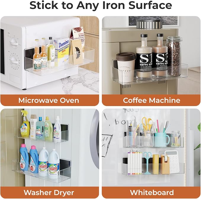Mystozer Magnetic Spice Rack for Refrigerator, Kitchen Organizer and Storage - Image 5