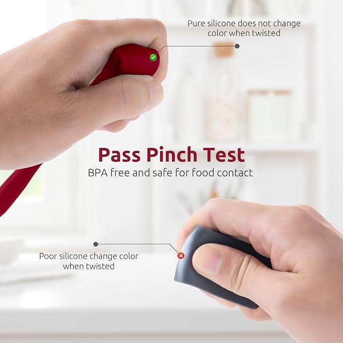 U-Taste Skinny Silicone Jar Spatula: 600ºF Heat-Resistant Food-Grade 10in Long - Image 4