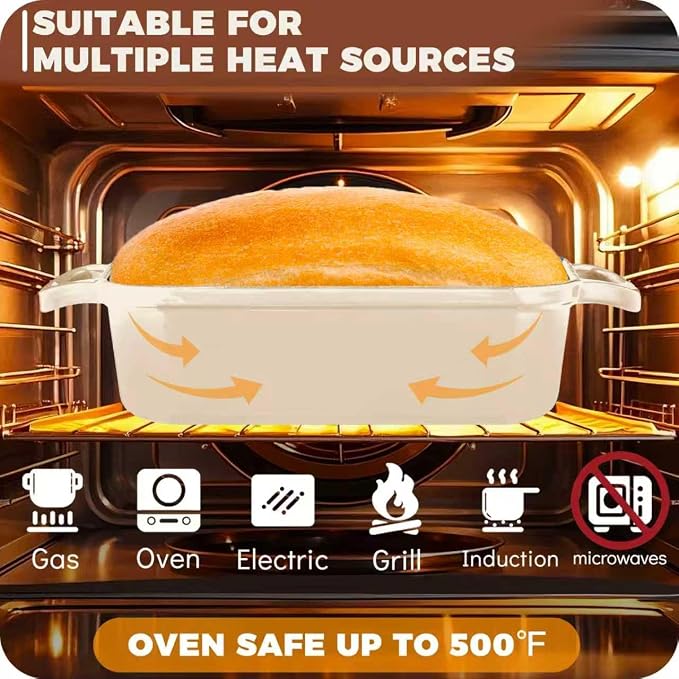 Cast Iron Bread Loaf Pan with Lid, Loaf Pans - Image 7