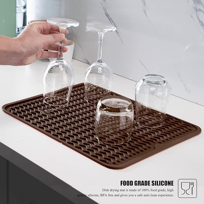 Large 17" x 14" Silicone Dish Drying Mat - Image 5