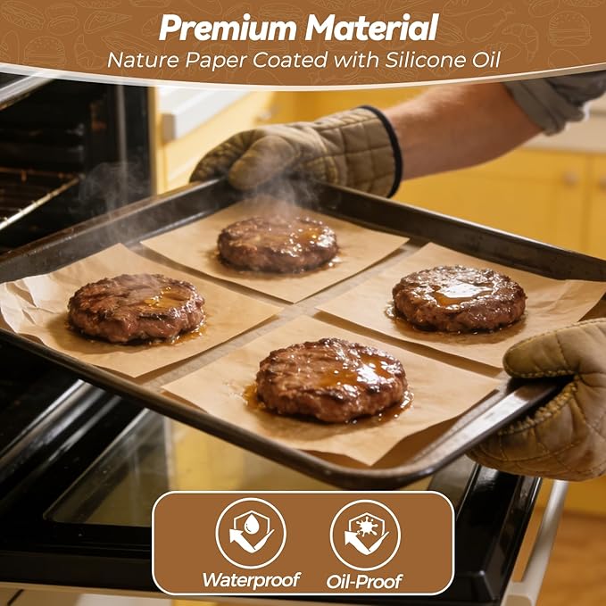 360 Count 6"x 6" Heavy Duty Patty Paper Sheets - Image 4