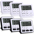 Leumoi 6 Pcs Digital Kitchen Timer 24 Hour Clock and Alarm Function Timer by Leumoi