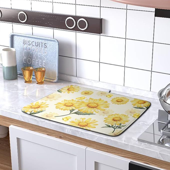 Yellow Sunflower Dish Drying Mat - Image 5