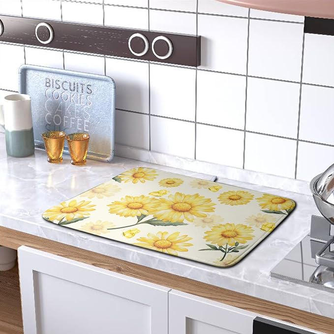 Yellow Sunflower Dish Drying Mat - Image 5