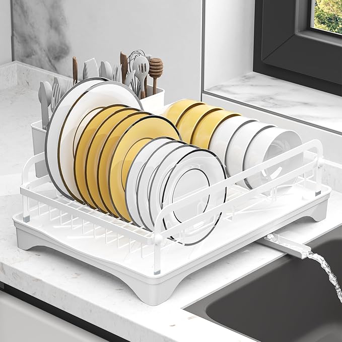 Dish Drying Rack, Dish Racks for Kitchen Counter, Metal Dish Drainer by HOMEAILIE