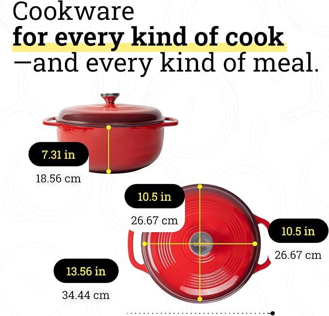 Lodge Essential Enamel Cast Iron Dutch Oven - Image 6
