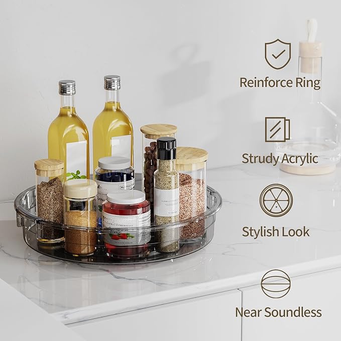 LAMU 3 Pack Lazy Susan Organizer Turntable - Image 5