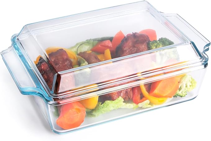Rectangular Tempered Glass Casserole Dish, Tempered Glass Baking Dish by HUSANMP
