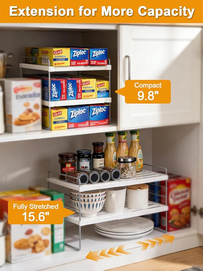JUPELI Foil and Plastic Wrap Organizer, Expandable Kitchen Pantry Storage - Image 3