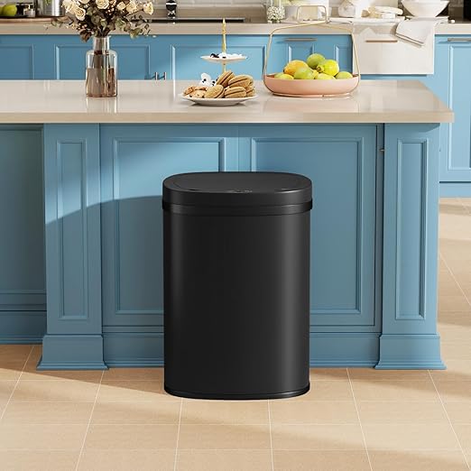 Stainless Steel Kitchen Trash Can Bathroom Bedroom Office Waste Bin - Image 2